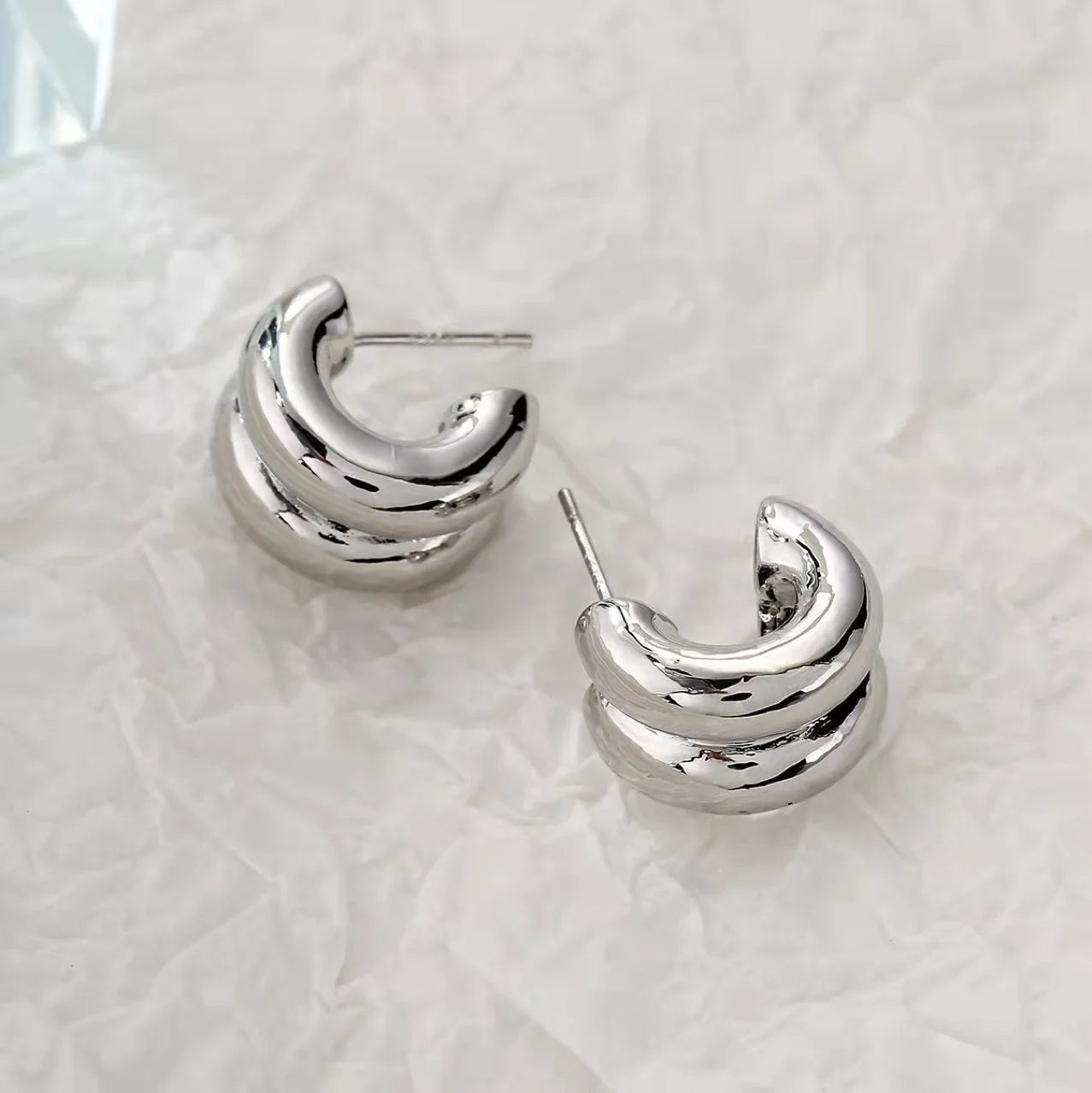 Ripple Hoop Earrings