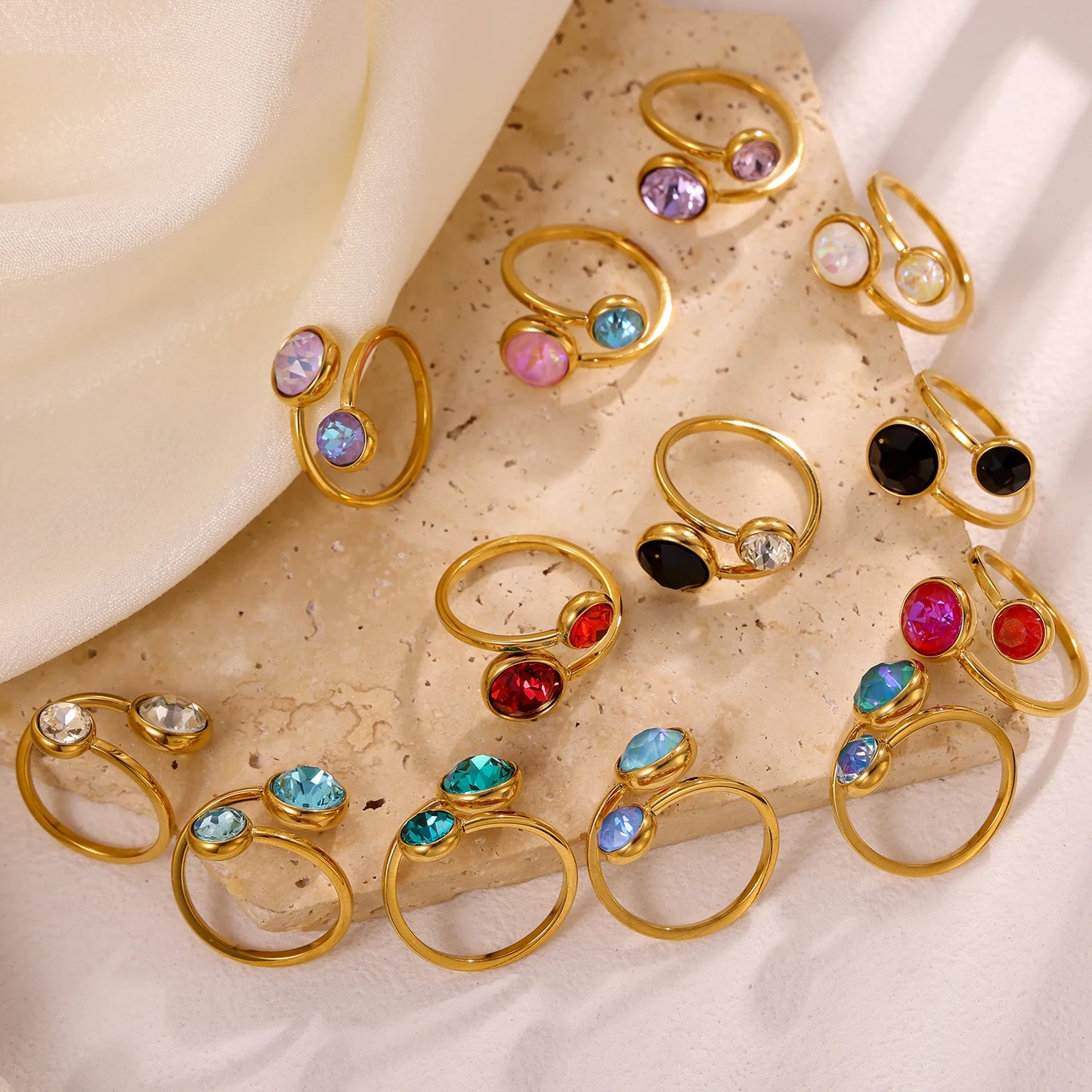 Zircon Glow Adjustable Ring