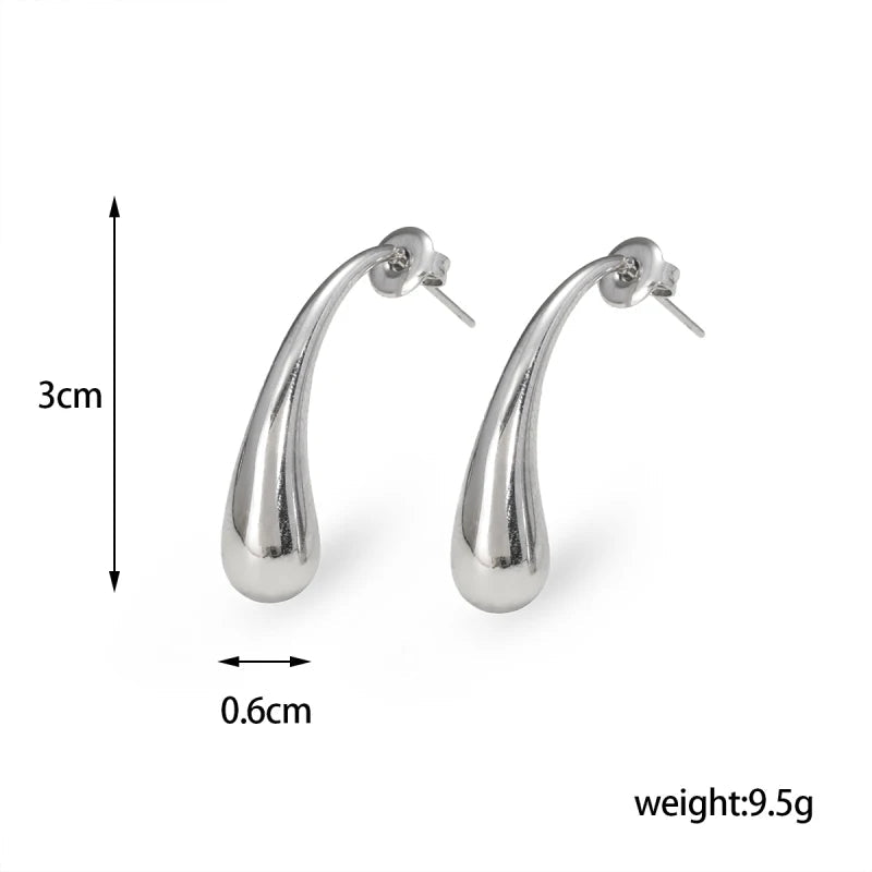 Teardrop Flow Stud Earrings