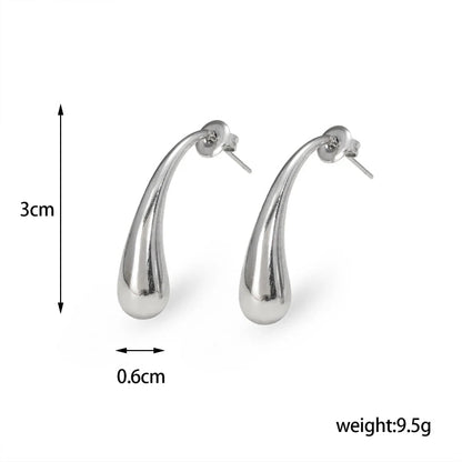 Teardrop Flow Stud Earrings