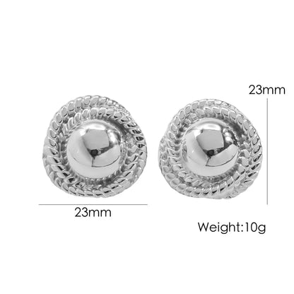 Twist Shine Disc Studs