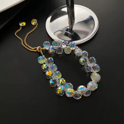 Double Iridescent Crystal Bead Bracelet