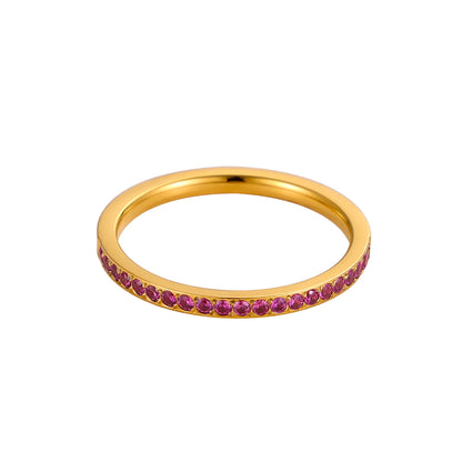 Mini Zircon Birthstone Ring