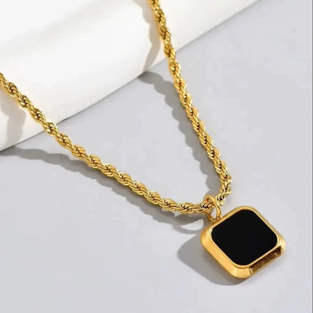 Midnight Edge Chain Necklace