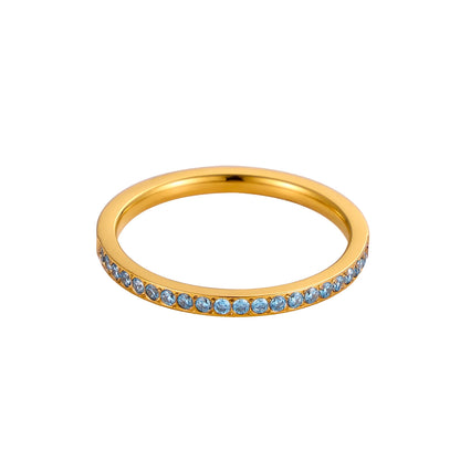 Mini Zircon Birthstone Ring