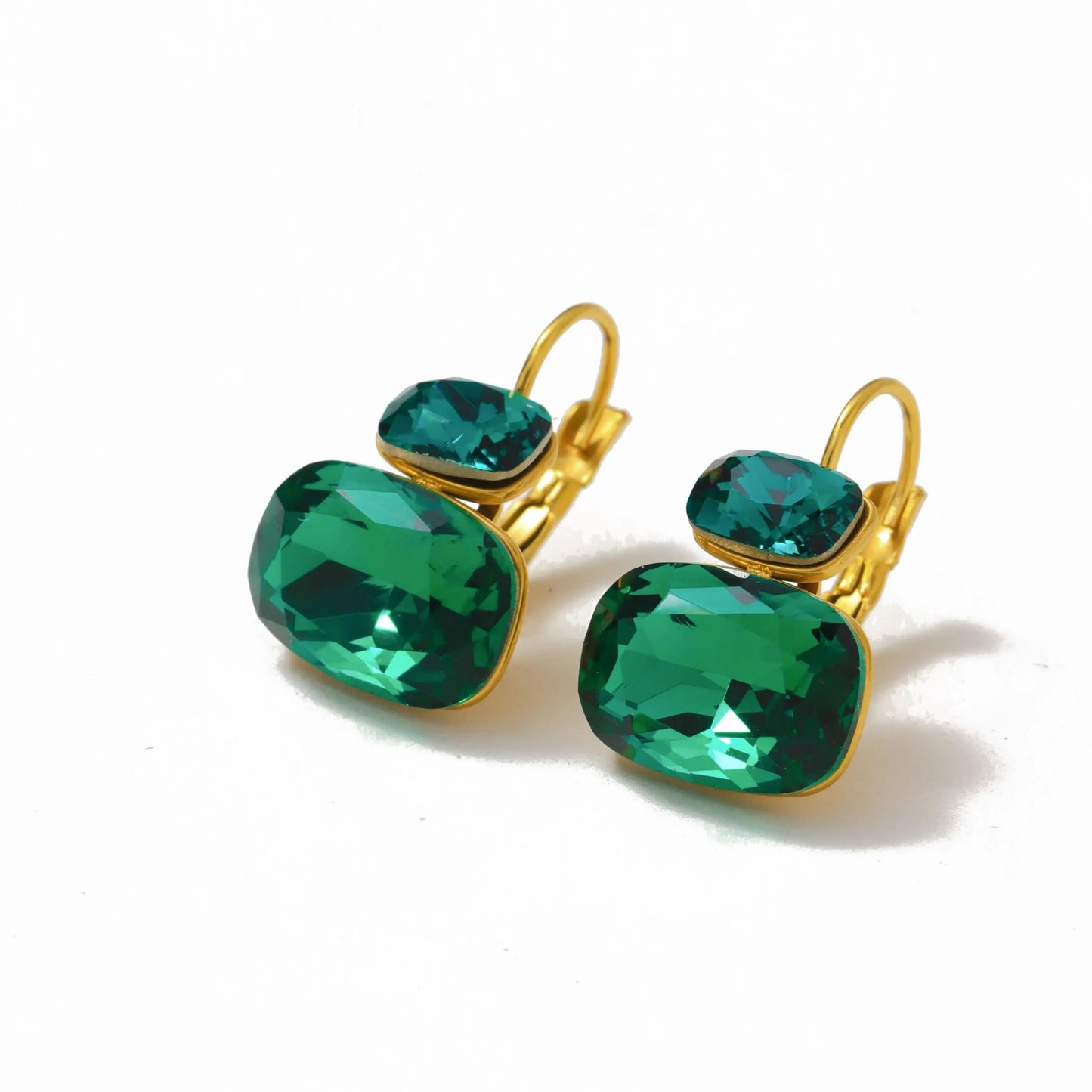 Crystal Double Stone Earrings