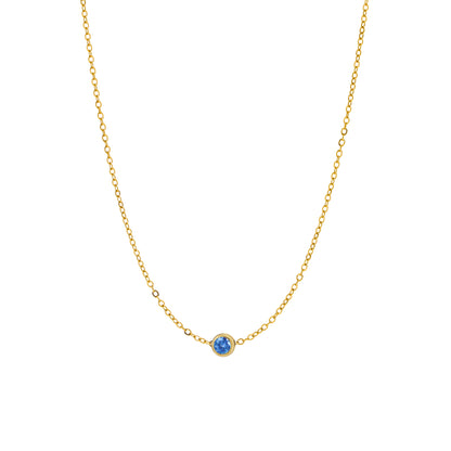 Birthstone Solitaire Necklace