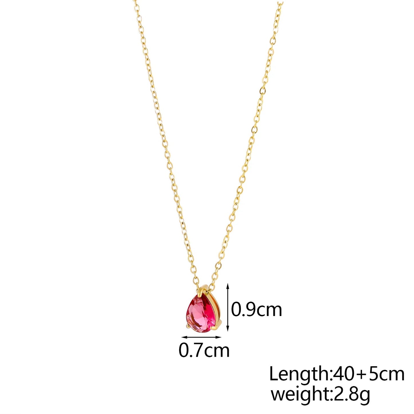 GleamDrop Birthstone Necklace