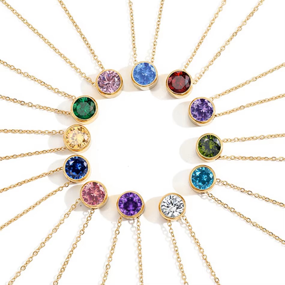 Birthstone Solitaire Necklace