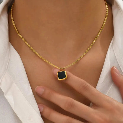 Midnight Edge Chain Necklace