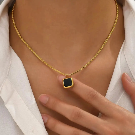 Midnight Edge Chain Necklace