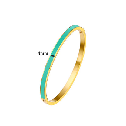 Color Stripe Stainless Steel Bangle