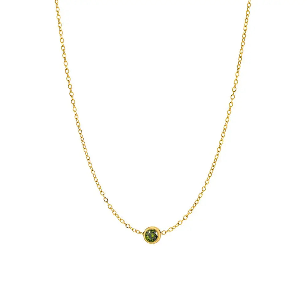 Birthstone Solitaire Necklace