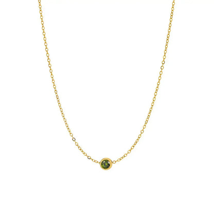 Birthstone Solitaire Necklace