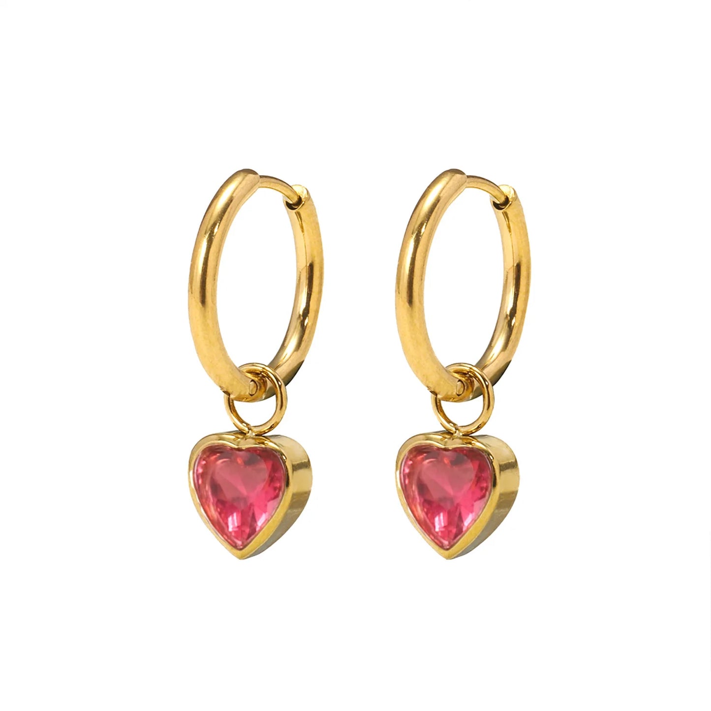 Glint Heart Mini Hoop Earrings
