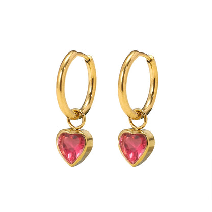 Glint Heart Mini Hoop Earrings