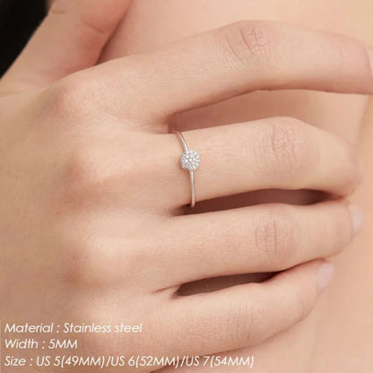 Petite Pavé Circle Ring