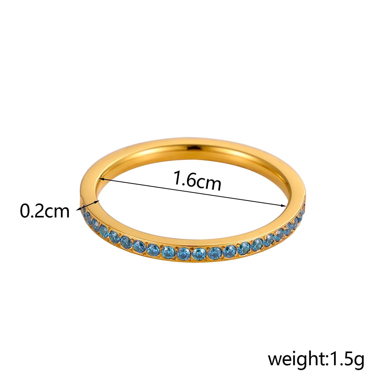 Mini Zircon Birthstone Ring