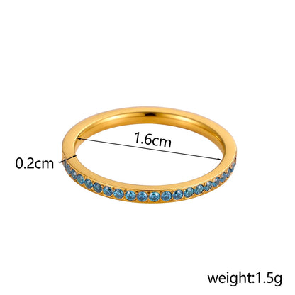Mini Zircon Birthstone Ring
