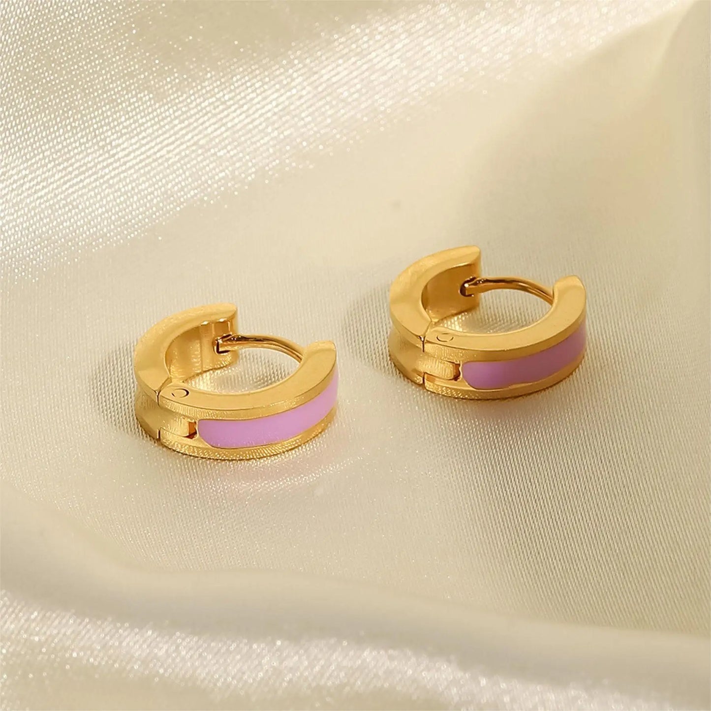 Color Stripe Stainless Steel Hoops