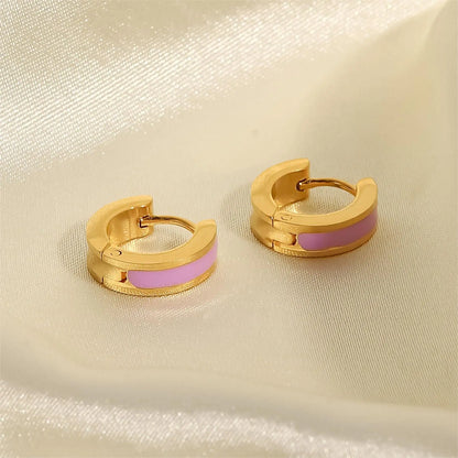 Color Stripe Stainless Steel Hoops