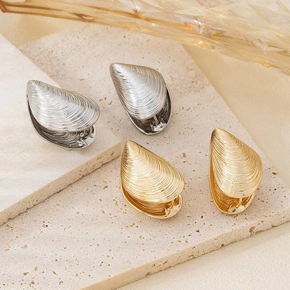 Shell Textured Stud Earrings
