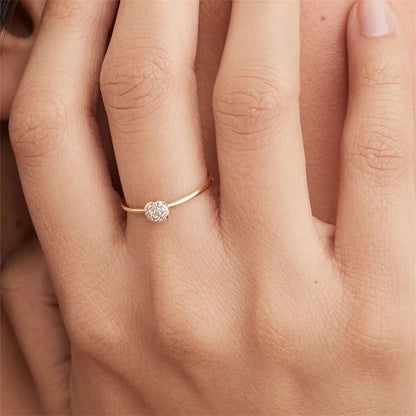 Petite Pavé Circle Ring