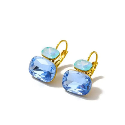 Crystal Double Stone Earrings