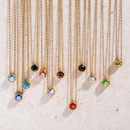 Birthstone Solitaire Necklace