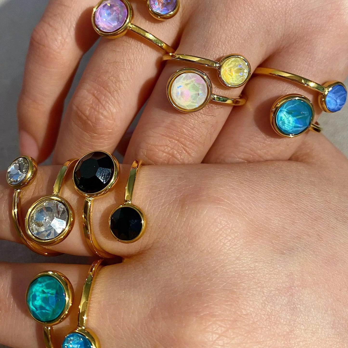 Zircon Glow Adjustable Ring