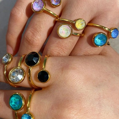Zircon Glow Adjustable Ring