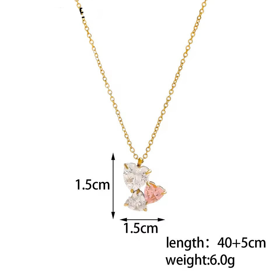 Trinity Heart Crystal Jewelry Set