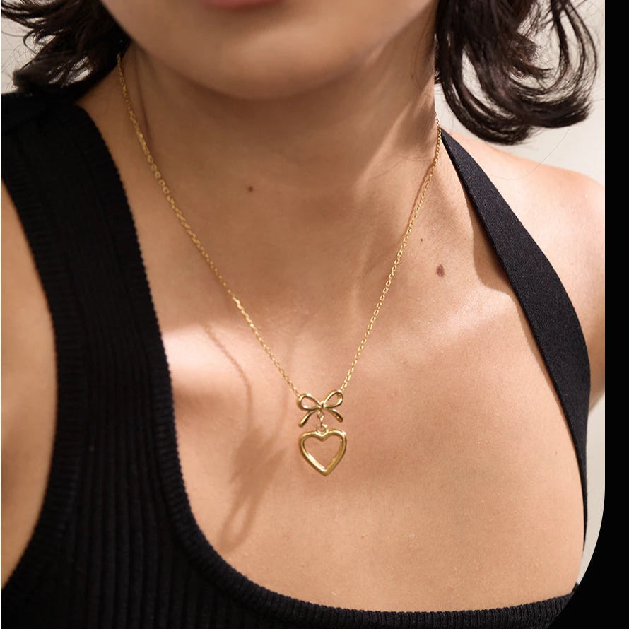 Ribbon Heart Necklace