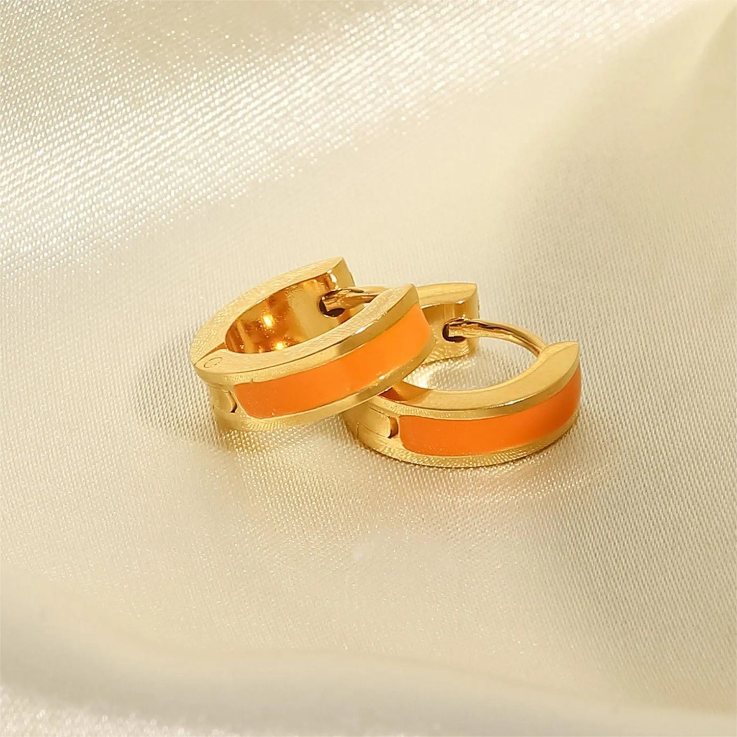 Color Stripe Stainless Steel Hoops