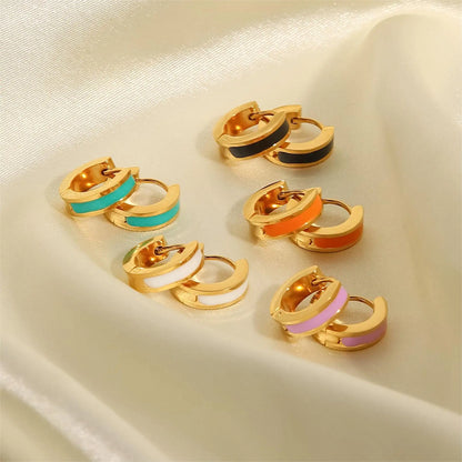 Color Stripe Stainless Steel Hoops