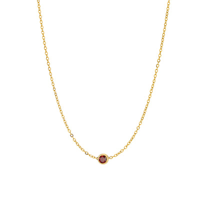 Birthstone Solitaire Necklace