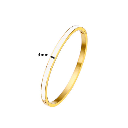 Color Stripe Stainless Steel Bangle