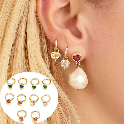Glint Heart Mini Hoop Earrings