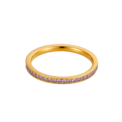 Mini Zircon Birthstone Ring