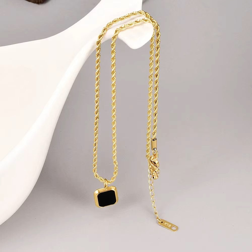 Midnight Edge Chain Necklace
