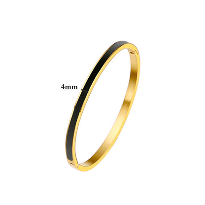 Color Stripe Stainless Steel Bangle