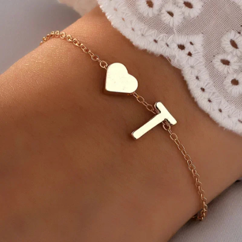 26 English Initial Letter Bracelets for Lovers Women and Men