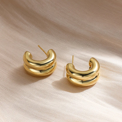 Ripple Hoop Earrings