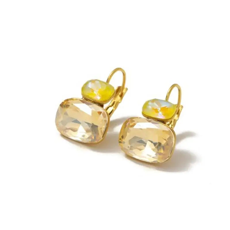 Crystal Double Stone Earrings