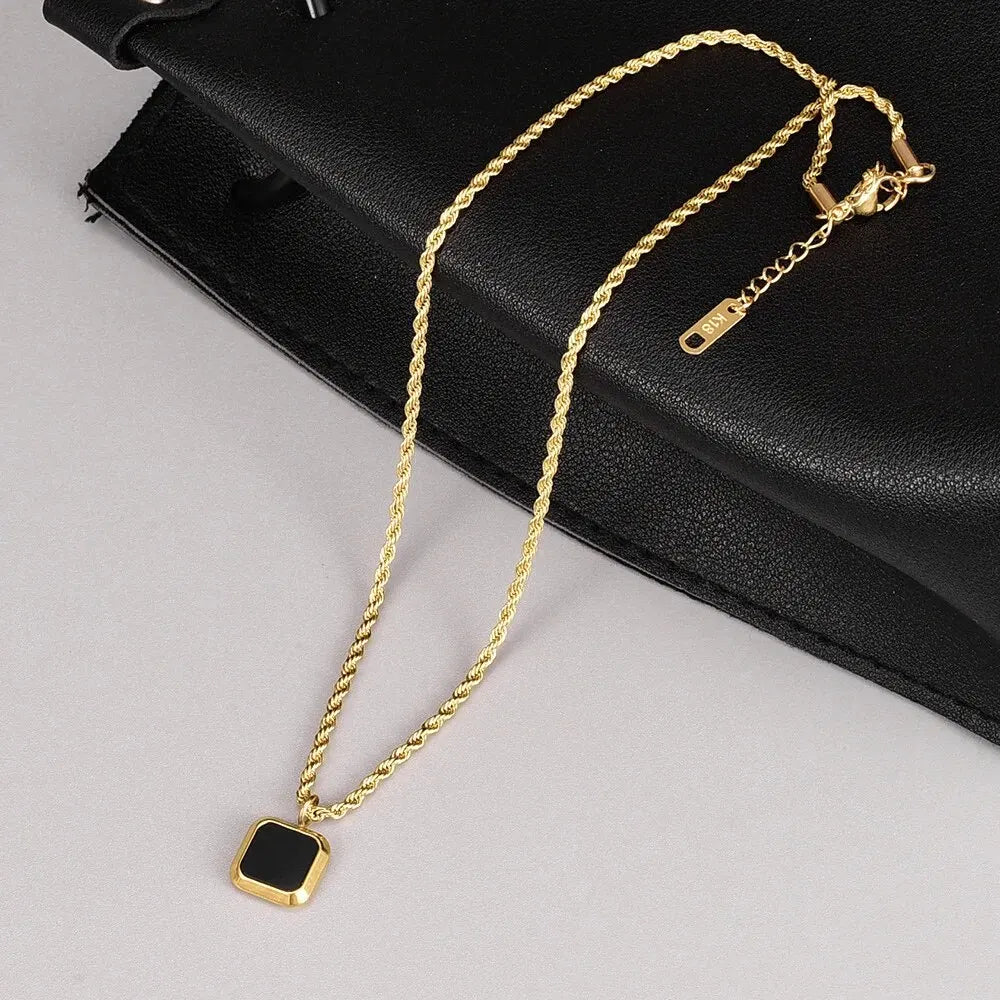 Midnight Edge Chain Necklace