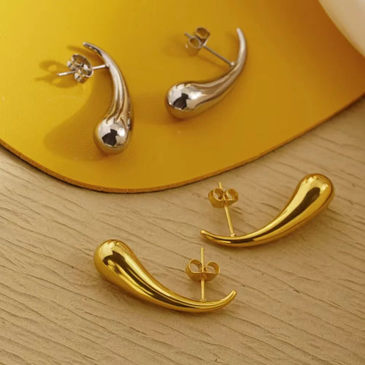 Teardrop Flow Stud Earrings