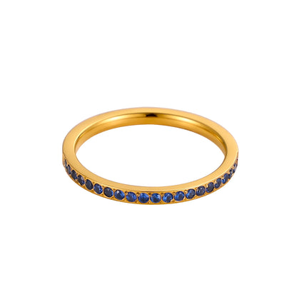 Mini Zircon Birthstone Ring