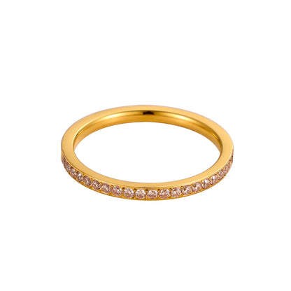 Mini Zircon Birthstone Ring