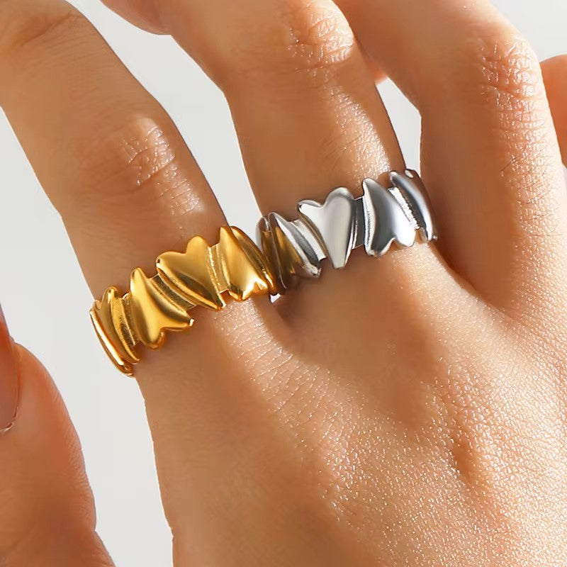 Heartlinked Adjustable Ring