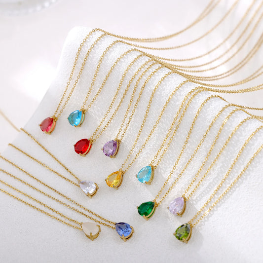 GleamDrop Birthstone Necklace